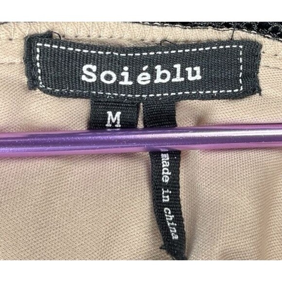 Soieblu Black Lace Overlay Beige Lining Dress Size Medium Romantic Whimsigoth - Picture 12 of 16